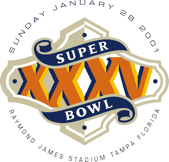 Super Bowl XXXV Logo vinyl decal